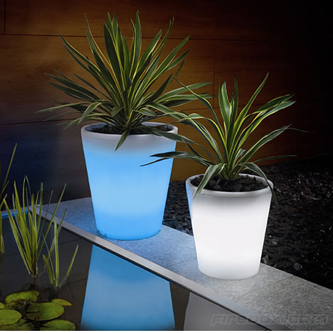 glowing plant pot