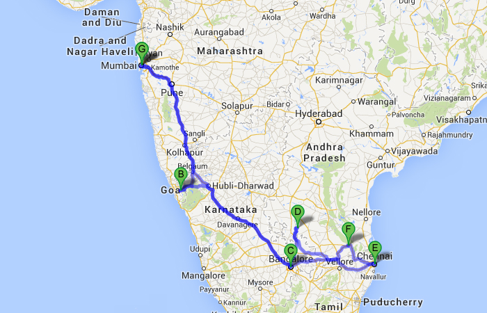 Chennai to Mumbai